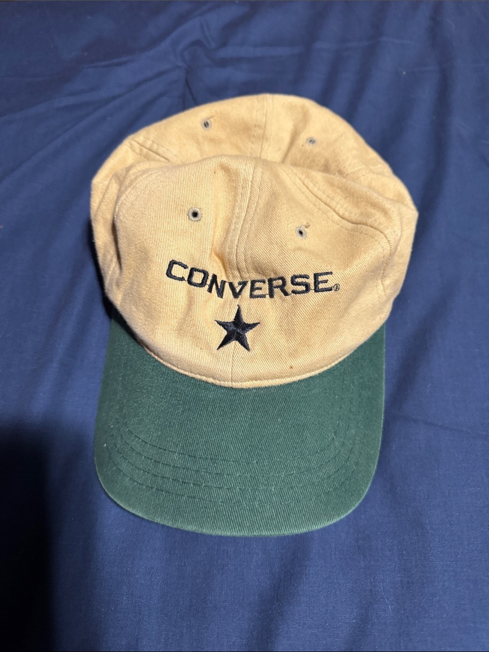 Converse Tan Crown with Green Brim Baseball Cap
